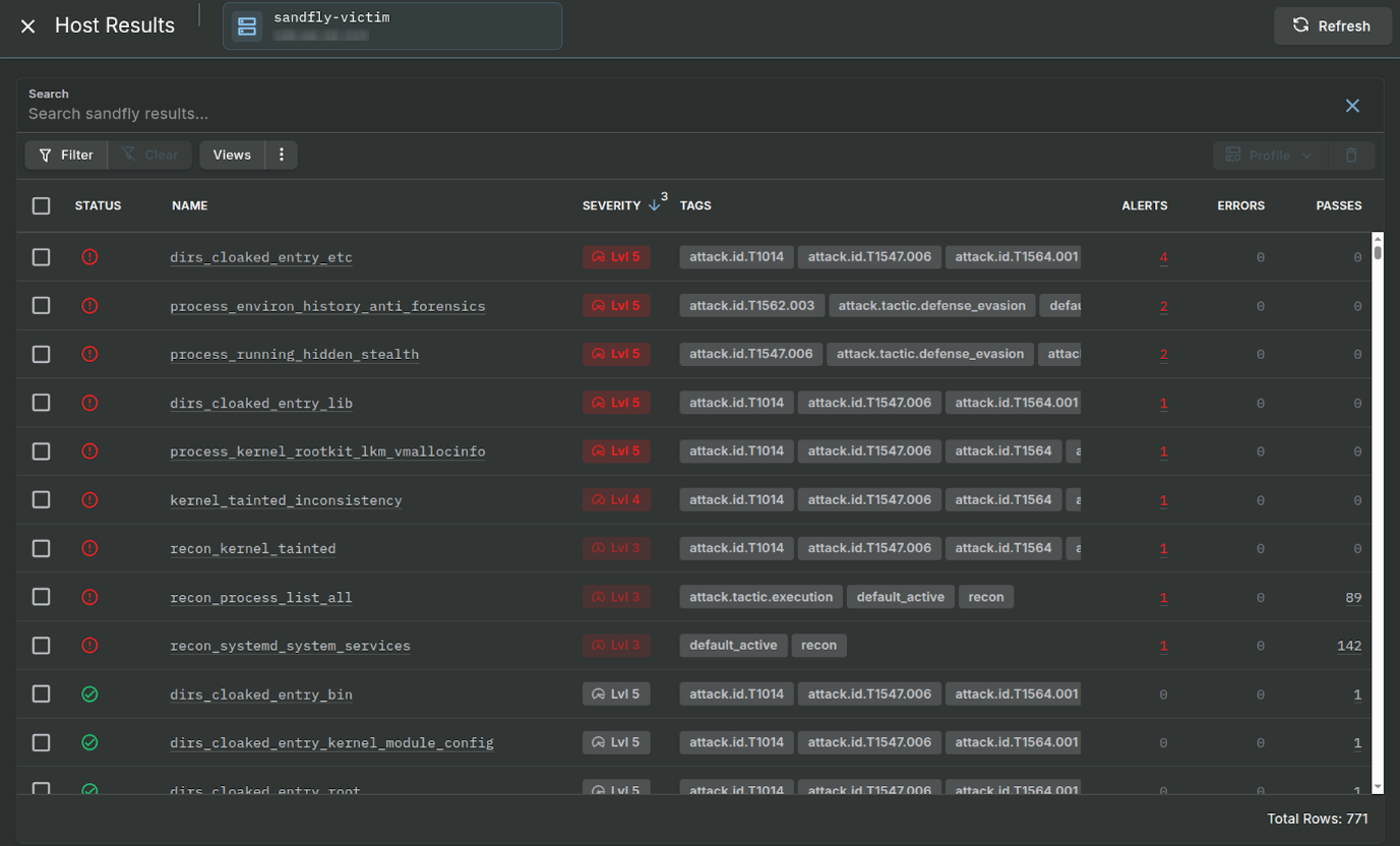Rootkit Sandfly Alerts