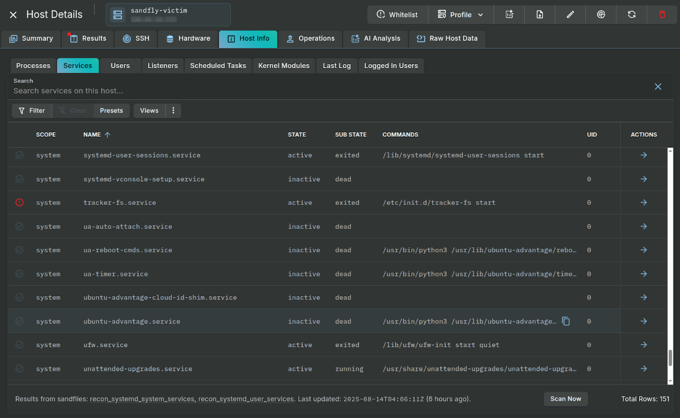 Backdoor anti-forensics detected.
